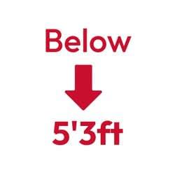 Less than 5'3ft (160cm)