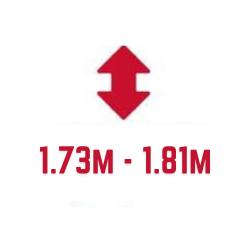 1.73m - 1.81m