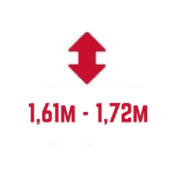1,61m - 1,72m