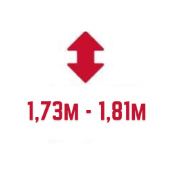 1,73m - 1,81m